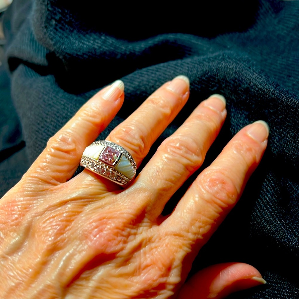 Judith Ripka Vintage Statement 925 Silver Ring Size 6